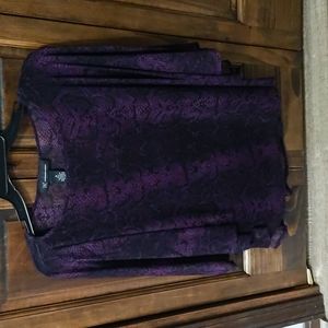 INC sheer dolman sleeve sheer top with cami